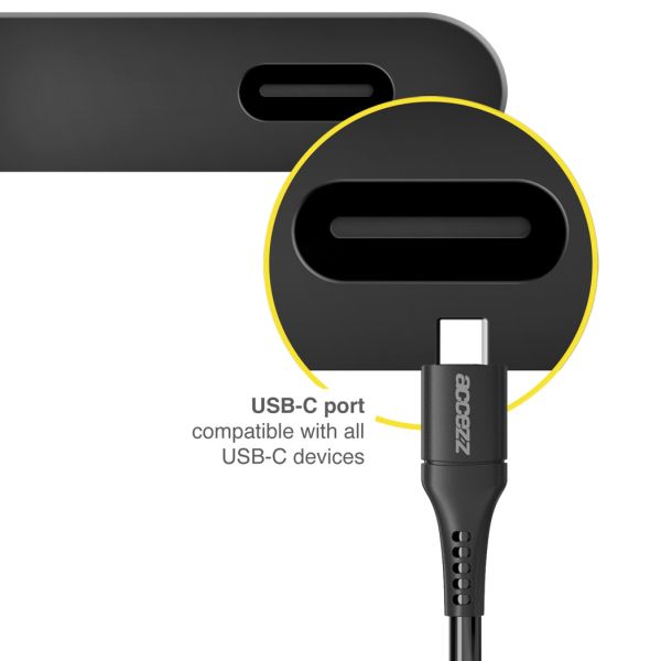 Accezz USB-C naar USB kabel - 2 meter - Zwart / Schwarz / Black