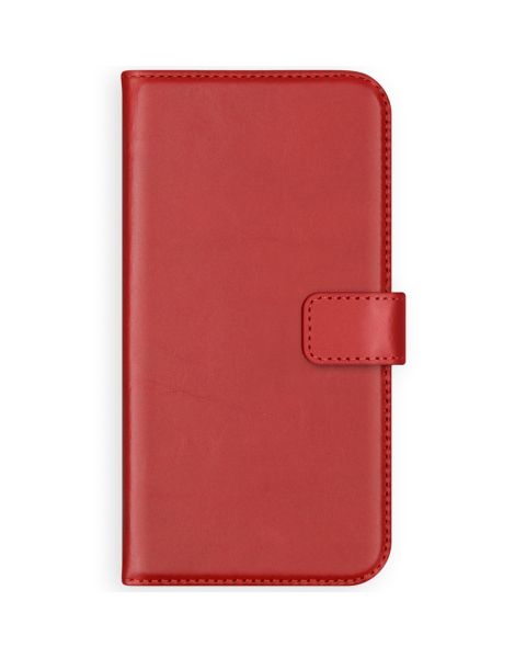 Selencia Echt Lederen Bookcase Samsung Galaxy M31 - Rood / Rot / Red