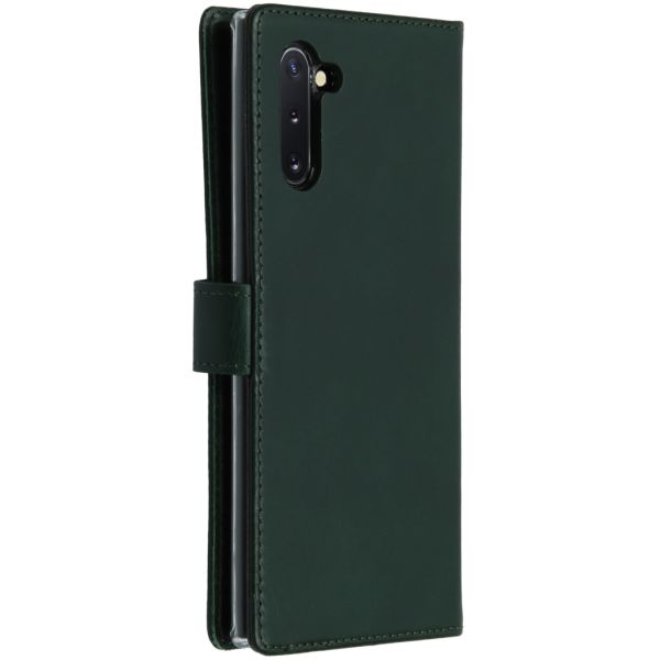 Selencia Echt Lederen Bookcase Samsung Galaxy Note 10 - Groen / Grün  / Green
