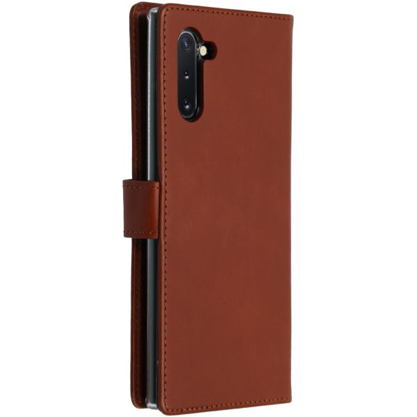 Selencia Echt Lederen Bookcase Samsung Galaxy Note 10 - Lichtbruin / Hellbraun  / Light Brown