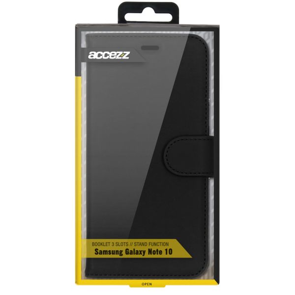 Accezz Wallet Softcase Bookcase Samsung Galaxy Note 10 - Zwart / Schwarz / Black