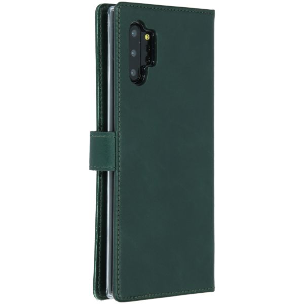 Echt Lederen Booktype Samsung Galaxy Note 10 Plus - Groen - Groen / Green
