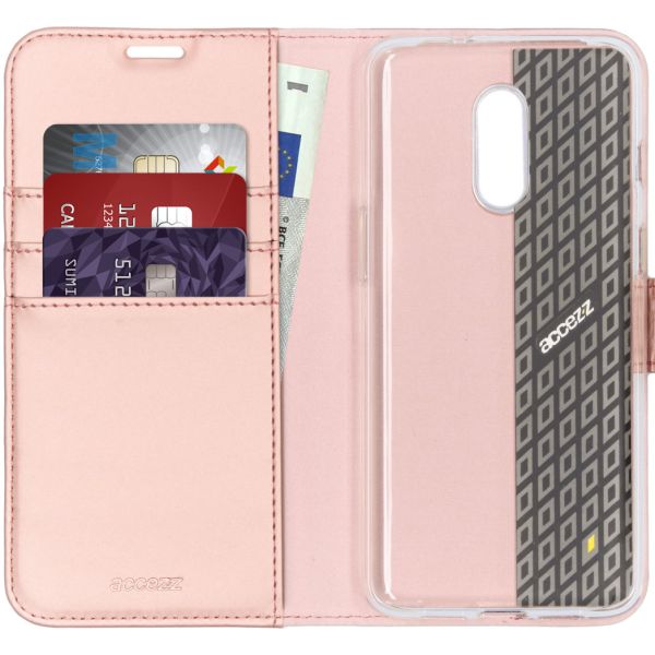 Wallet Softcase Booktype OnePlus 7 - Rosé Goud - Rosé Goud / Rosé Gold