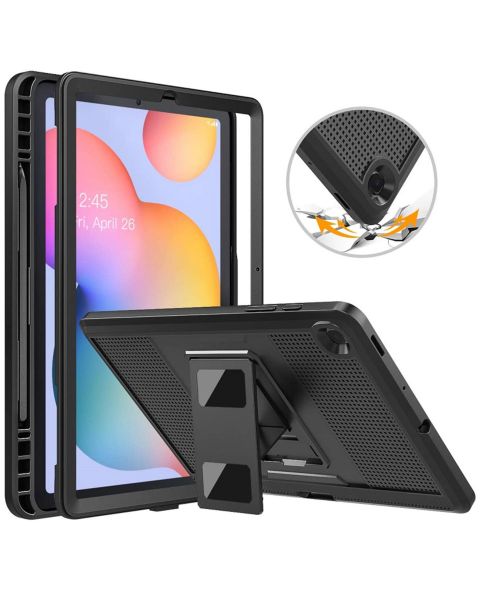 Accezz Rugged Back Case Samsung Galaxy Tab S6 Lite / Tab S6 Lite (2022) - Zwart / Schwarz / Black