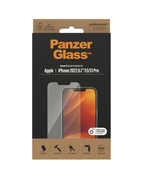 PanzerGlass Anti-Bacterial Screenprotector iPhone 14