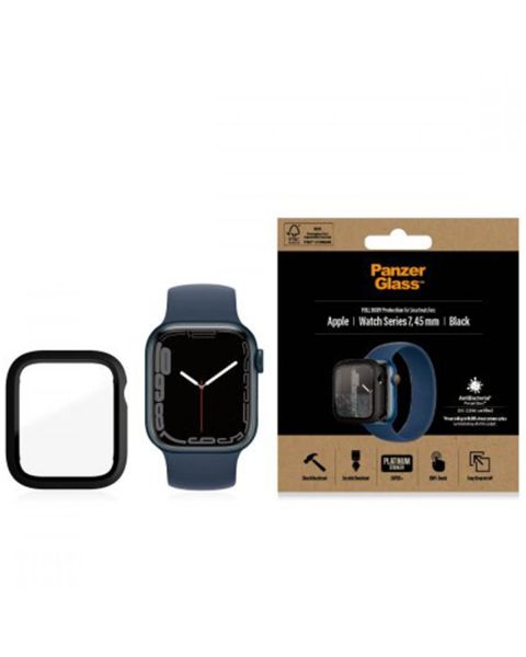 PanzerGlass Full Body Case Apple Watch Serie 7 - 45 mm - Zwart / Schwarz / Black