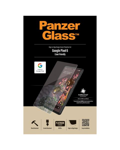 PanzerGlass Anti-Bacterial Case Friendly Screenprotector Google Pixel 6