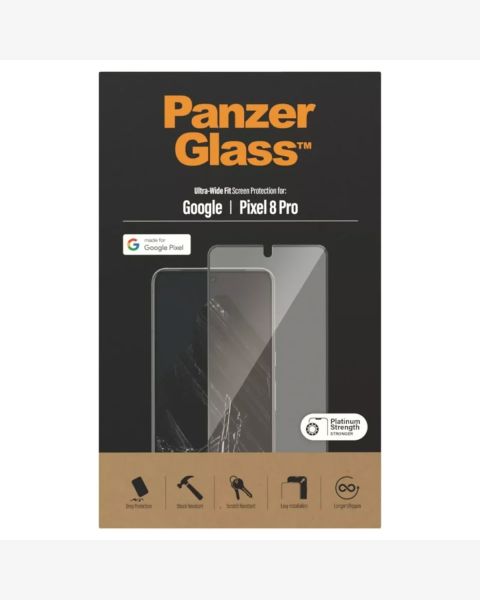 PanzerGlass Ultra-Wide Fit Anti-Bacterial Screenprotector Google Pixel 8 Pro