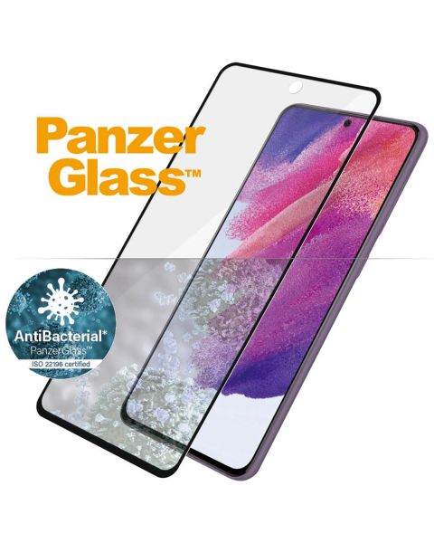 PanzerGlass Anti-Bacterial Case Friendly Screenprotector Samsung Galaxy S21 FE - Zwart / Schwarz / Black