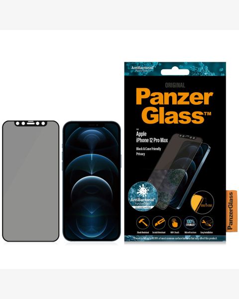 PanzerGlass Case Friendly Privacy Anti-Bacterial Screenprotector iPhone 12 Pro Max