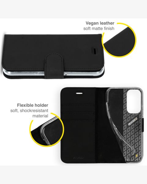 Accezz Wallet Softcase Bookcase Oppo A74 (5G) / A54 (5G) - Zwart / Schwarz / Black
