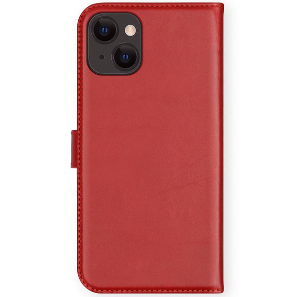 Selencia Echt Lederen Bookcase iPhone 13 Mini - Rood / Rot / Red