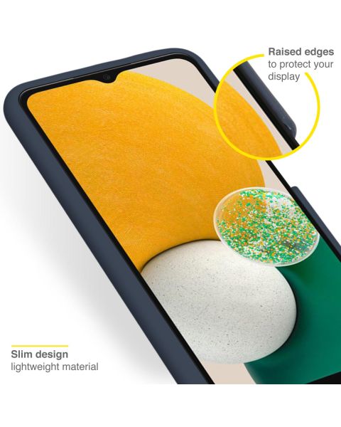 Accezz Liquid Silicone Backcover Samsung Galaxy A13 (5G) / A04s - Donkerblauw / Dunkelblau  / Dark blue