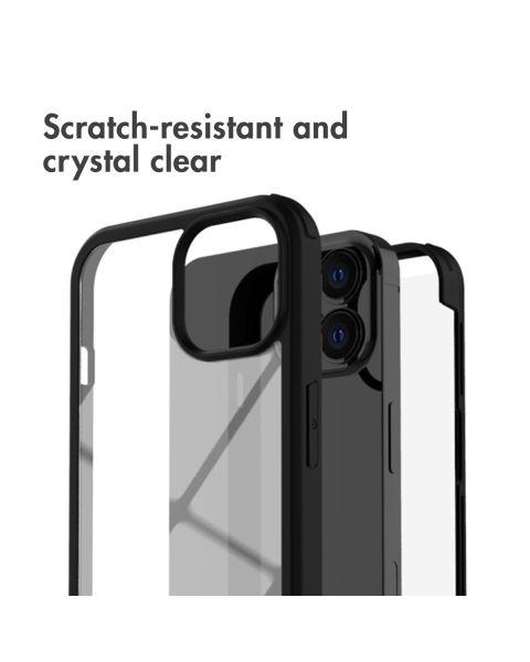 Accezz 360° Full Protective Cover iPhone 12 (Pro) - Zwart / Schwarz / Black