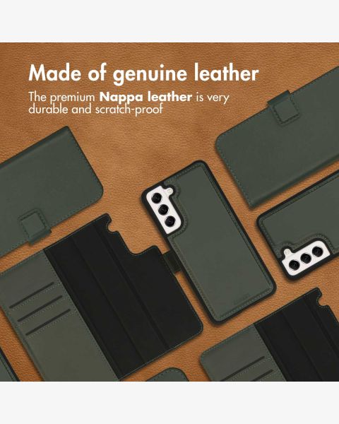 Accezz Premium Leather 2 in 1 Wallet Bookcase Samsung Galaxy S21 FE - Groen / Grün  / Green