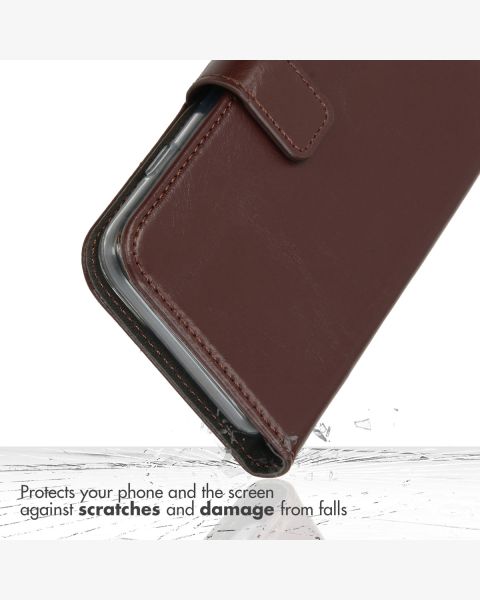 Selencia Echt Lederen Bookcase Samsung Galaxy A23 (5G) - Bruin / Braun  / Brown