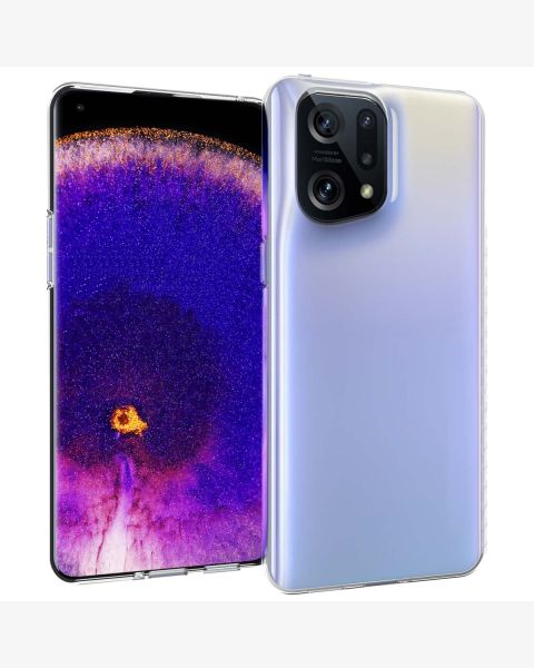 Accezz Clear Backcover Oppo Find X5 Pro 5G - Transparant / Transparent