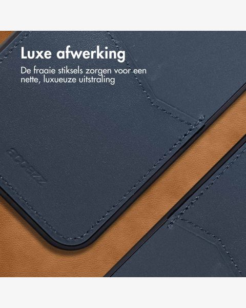 Accezz Premium Leather Card Slot Backcover Samsung Galaxy S21 FE - Donkerblauw / Dunkelblau  / Dark blue