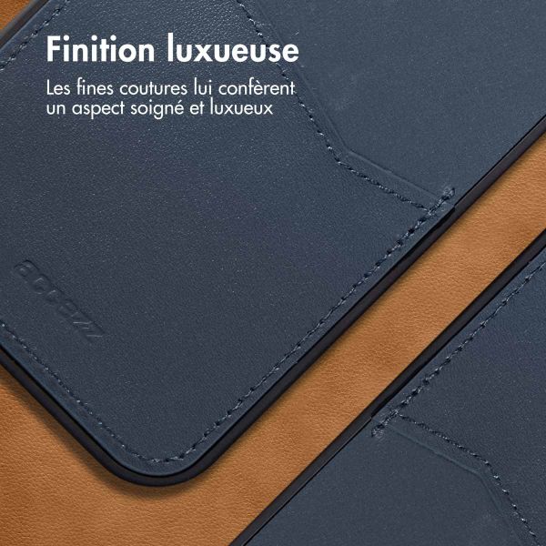 Accezz Premium Leather Card Slot Backcover iPhone 14 - Donkerblauw / Dunkelblau  / Dark blue