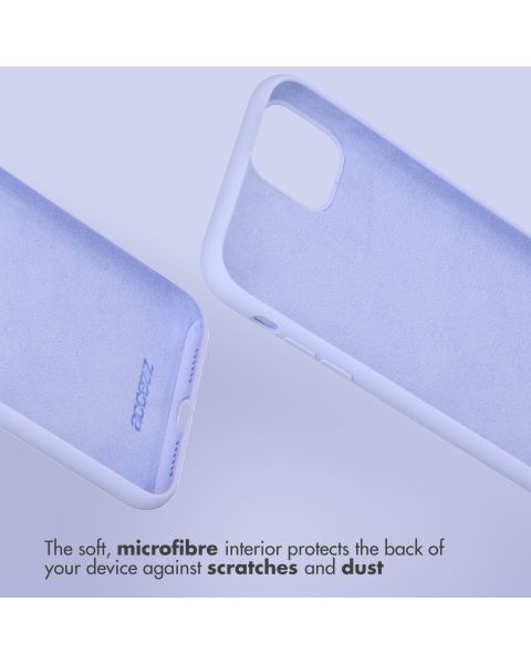Accezz Liquid Silicone Backcover iPhone 14 - Paars / Violett  / Purple