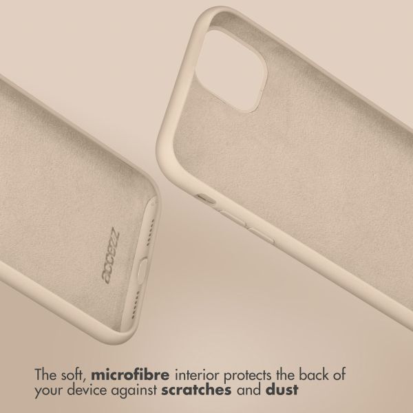 Accezz Liquid Silicone Backcover iPhone 14 Pro - Stone