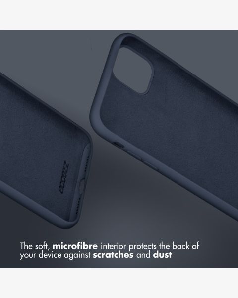 Accezz Liquid Silicone Backcover iPhone 14 Plus - Donkerblauw / Dunkelblau  / Dark blue