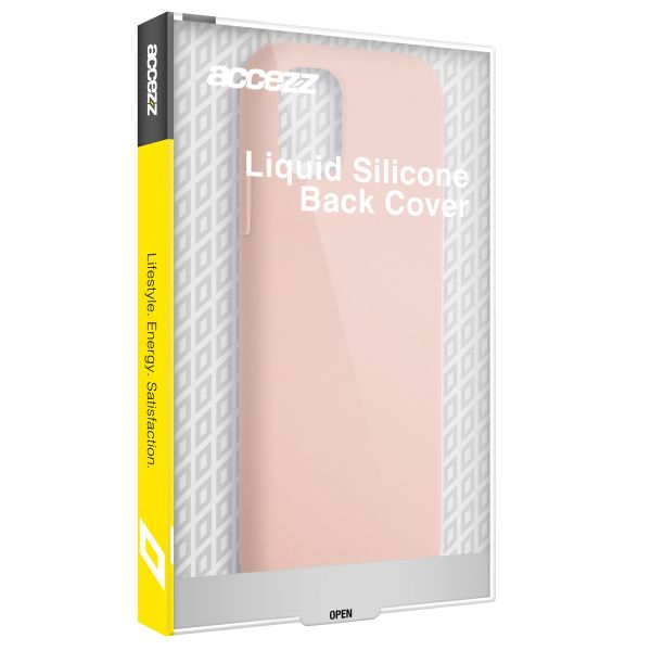 Accezz Liquid Silicone Backcover iPhone 14 Pro Max - Roze / Rosa / Pink