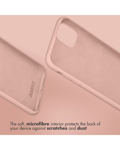 Accezz Liquid Silicone Backcover iPhone 14 Pro Max - Roze / Rosa / Pink