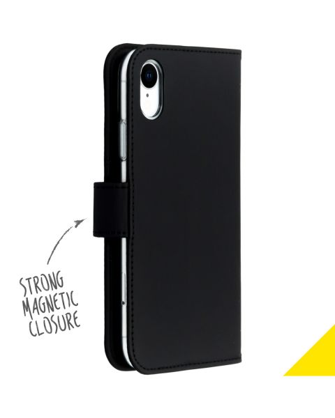 Accezz Industry Packaged Wallet Softcase Bookcase iPhone Xr - Zwart / Schwarz / Black