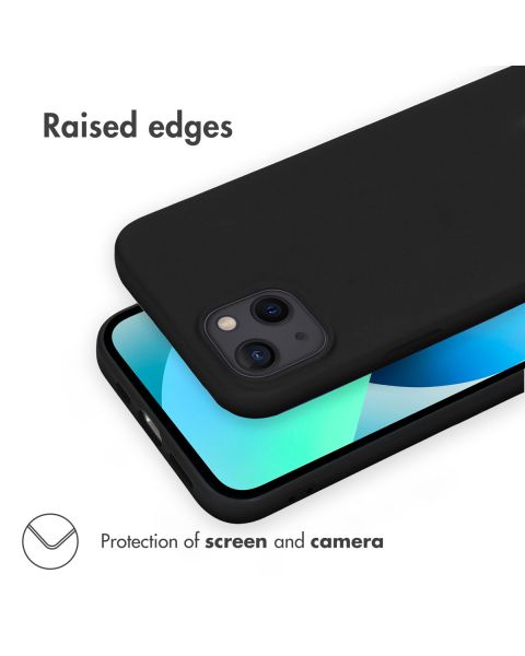 Accezz Color Backcover iPhone 13 - Zwart / Schwarz / Black