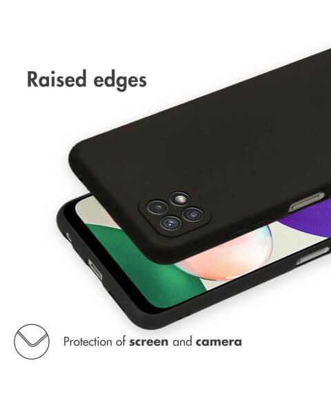 Accezz Color Backcover Samsung Galaxy A22 (5G) - Zwart / Schwarz / Black