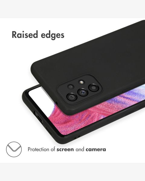 Accezz Color Backcover Samsung Galaxy A53 - Zwart / Schwarz / Black