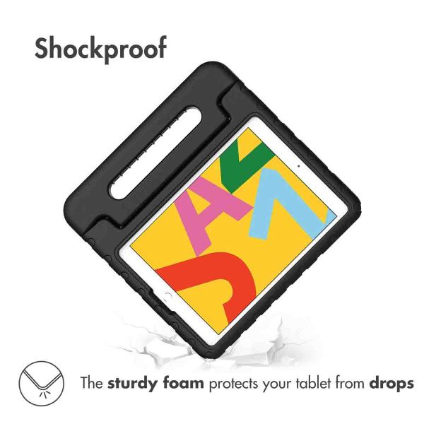 Accezz Kidsproof Backcover met handvat iPad 10.2 (2019 / 2020 / 2021) - Zwart / Schwarz / Black