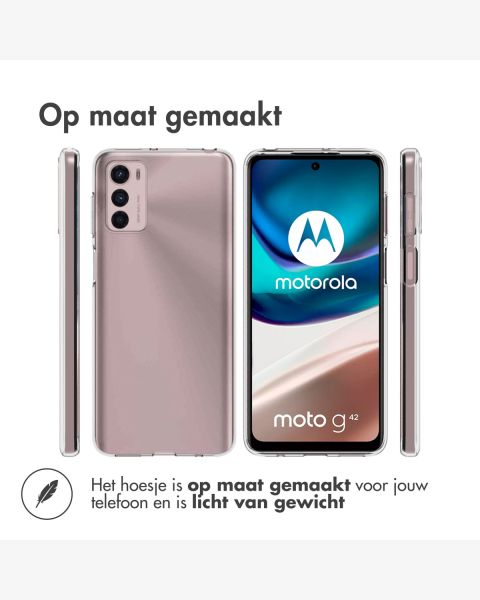 Accezz Clear Backcover Motorola Moto G42 - Transparant / Transparent