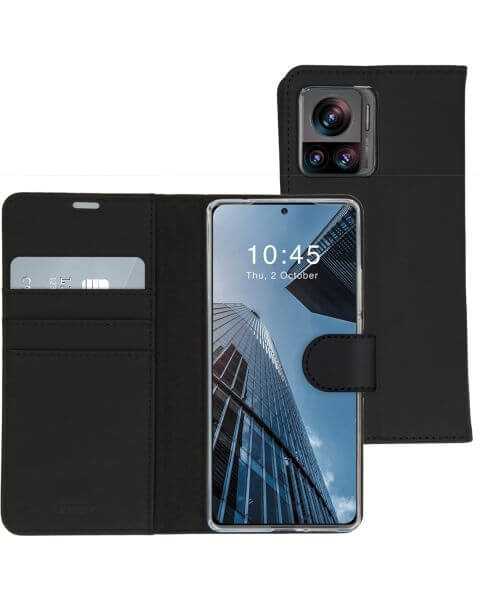 Accezz Wallet Softcase Bookcase Motorola Edge 30 Ultra - Zwart / Schwarz / Black