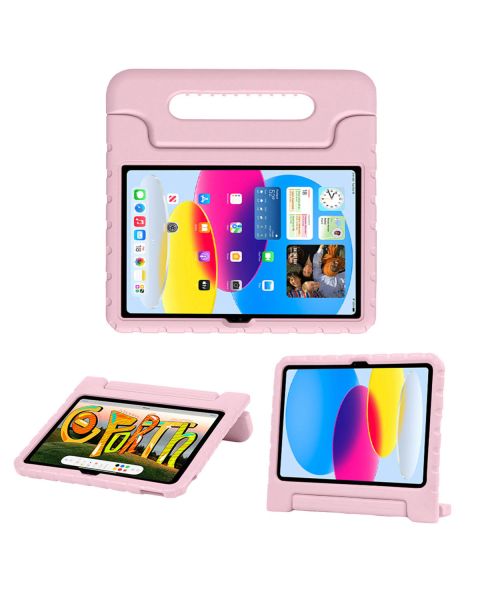 Accezz Kidsproof Backcover met handvat iPad 10 (2022) 10.9 inch - Lichtroze / Rosa / Pink
