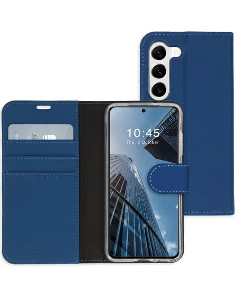 Accezz Wallet Softcase Bookcase Samsung Galaxy S23 Plus - Donkerblauw / Dunkelblau  / Dark blue