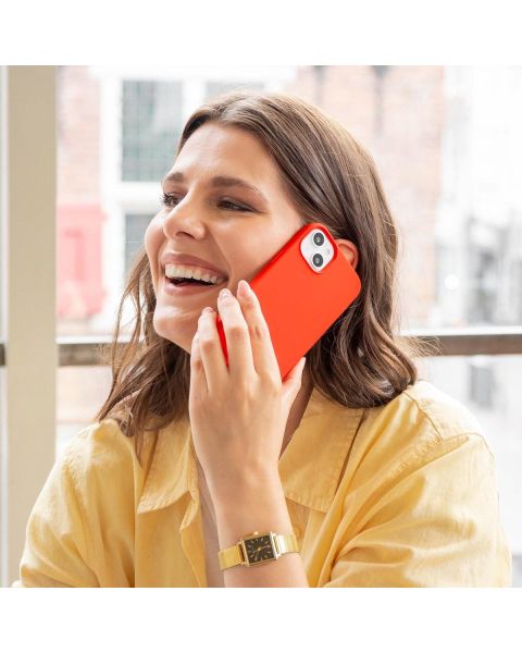 Accezz Liquid Silicone Backcover Samsung Galaxy Z Flip 4 - Rood / Rot / Red