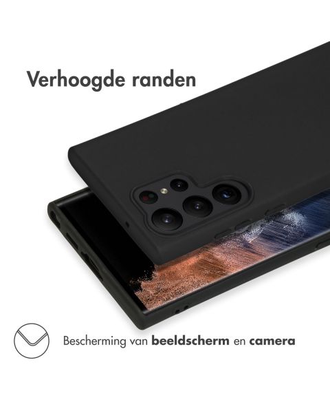 Accezz Color Backcover voor de Samsung Galaxy S23 Ultra - Zwart / Schwarz / Black