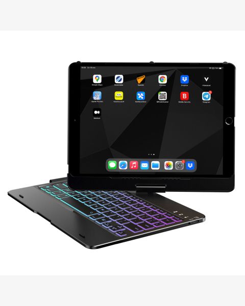 Accezz 360 Slim Keyboard Bookcase iPad 10.2 (2019/2020/2021) / Air (2022/2020) / Pro 10.5 - Zwart / Schwarz / Black
