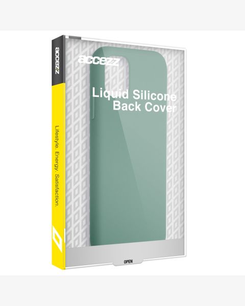 Accezz Liquid Silicone Backcover iPhone 15 - Donkergroen / Dunkelgrün  / Dark Green