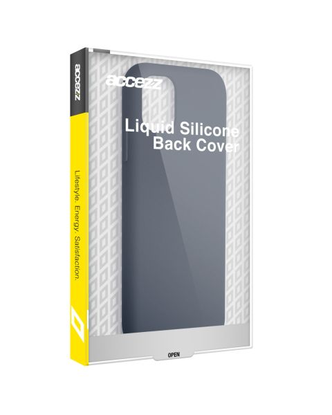 Accezz Liquid Silicone Backcover iPhone 15 - Donkerblauw / Dunkelblau  / Dark blue