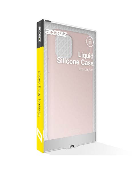 Accezz Liquid Silicone Backcover met MagSafe iPhone 15 Pro - Roze / Rosa / Pink