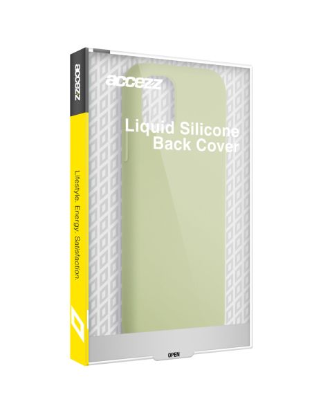 Accezz Liquid Silicone Backcover met MagSafe iPhone 15 Plus - Groen / Grün  / Green