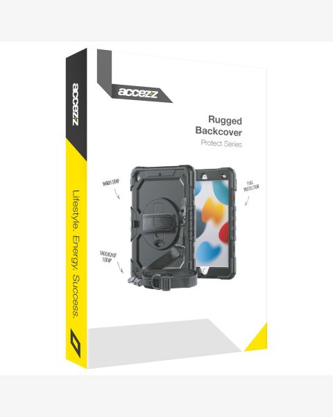 Accezz Rugged Backcover met schouderstrap Samsung Galaxy Tab S9 Plus - Zwart / Schwarz / Black