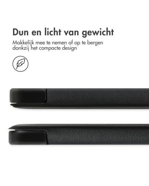 Accezz Trifold Bookcase Samsung Tab S9 FE Plus - Zwart / Schwarz / Black