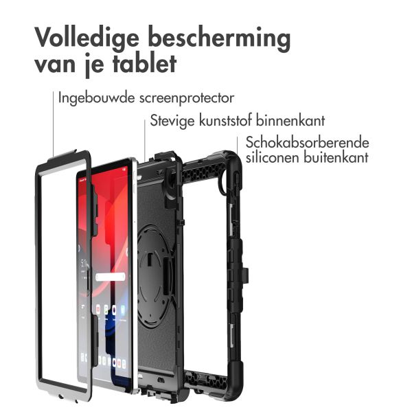 Accezz Rugged Backcover Shoulder Strap Lenovo Tab M11 - Zwart / Schwarz / Black