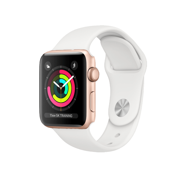 Apple Watch Series 3 | 42mm | Aluminium Case Goud | Wit sportbandje | GPS | WiFi