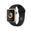 Apple Watch Series 3 | 38mm | Aluminium Case Zilver | Zwart sportbandje | GPS | WiFi + 4G