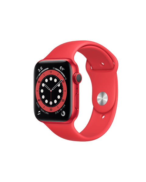 Apple Watch Series 6 | 40mm | Aluminium Case Spacegrijs | Rood sportbandje | GPS | WiFi